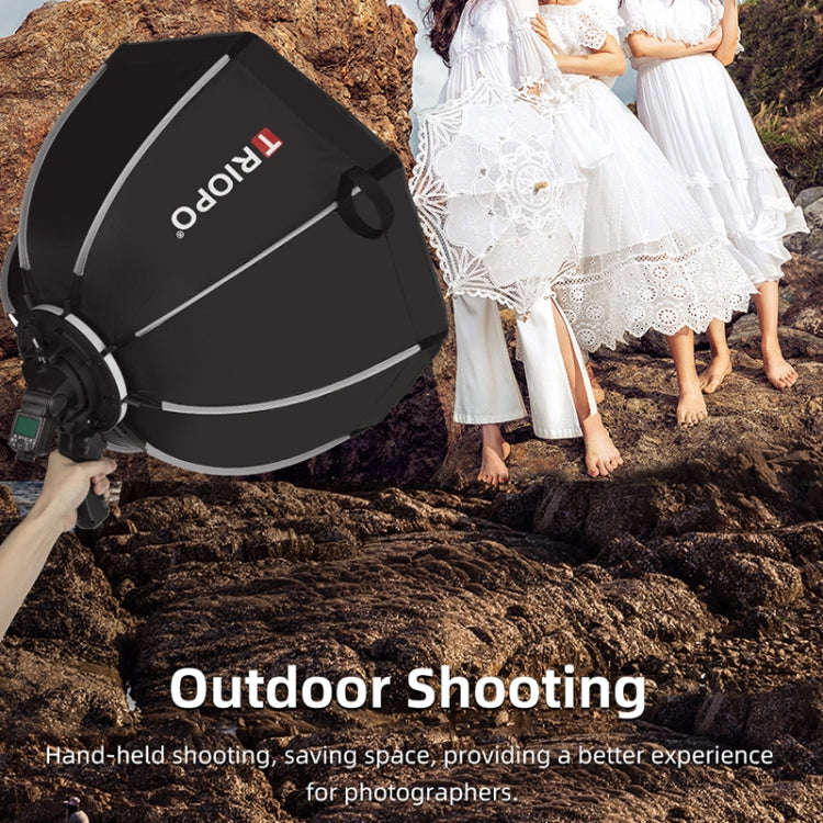 TRIOPO KS90 90cm Dome Speedlite Flash Octagon Parabolic Softbox Diffuser with Bracket Mount Handl...
