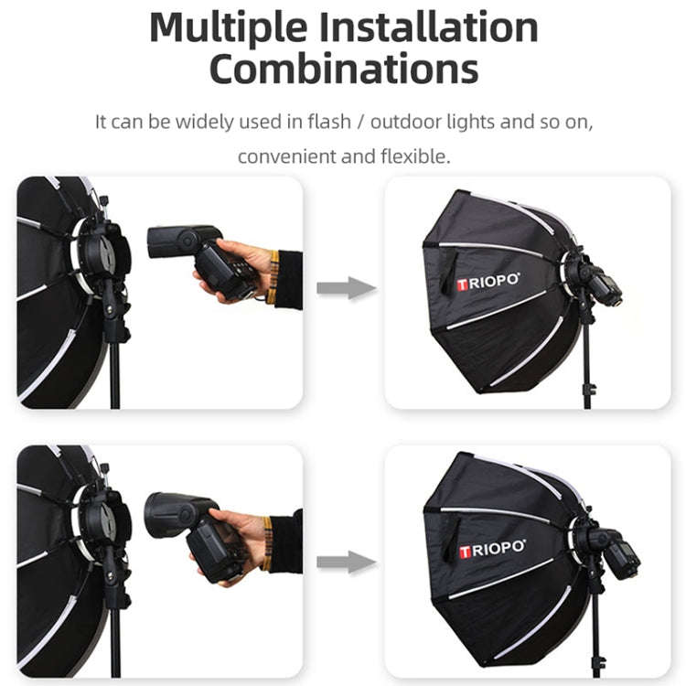 TRIOPO KX65 65cm Dome Speedlite Flash Octagon Parabolic Softbox Diffuser for Speedlite