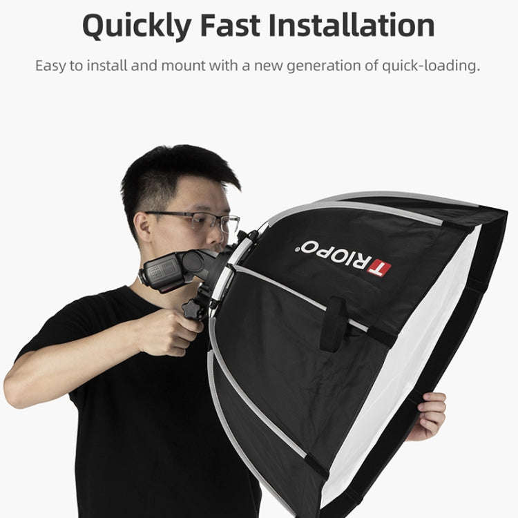 TRIOPO KX65 65cm Dome Speedlite Flash Octagon Parabolic Softbox Diffuser for Speedlite