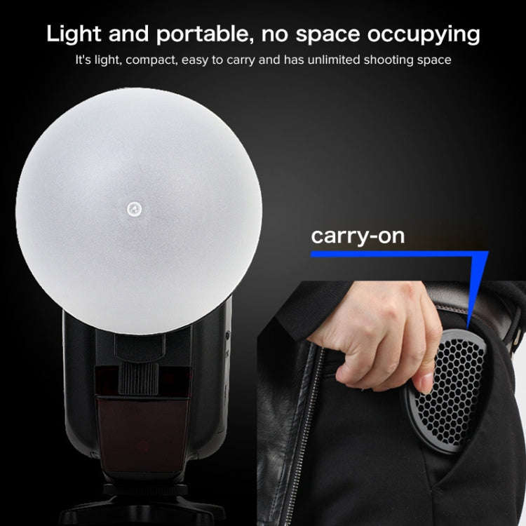 TRIOPO TR-08 Flash Speedlite Honeycomb Magnet Fixing Softbox Kits with 4 x Magnetic Color Filters