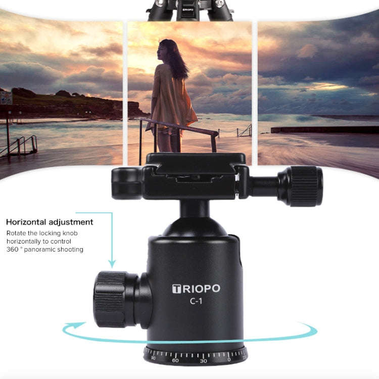 TRIOPO 652 Horizontal Arm Tripod Mount Quick Release Center Column Boom Bracket with Tripod Ball-...