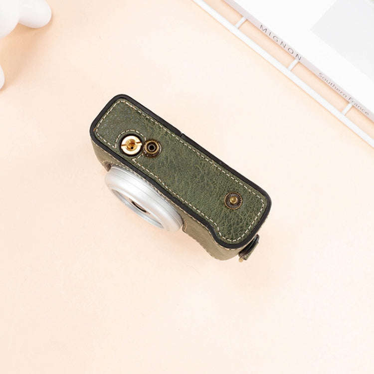 For Sony ZV-1F / ZV1M2 Full Body Camera PU Leather Case Bag with Strap (White)