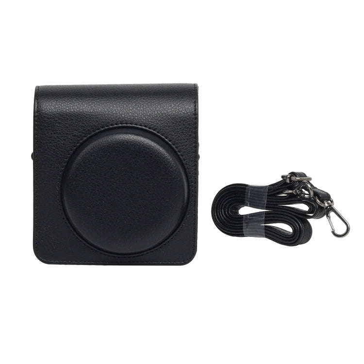For Fujifilm Instax mini 99 Full Body Camera PU Leather Case Bag with Strap (Black)