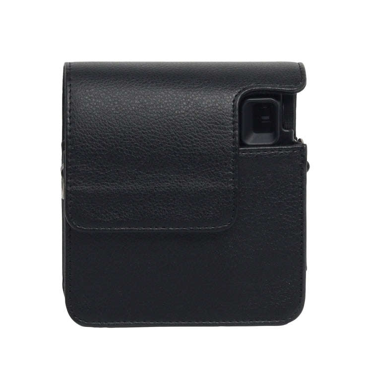 For Fujifilm Instax mini 99 Full Body Camera PU Leather Case Bag with Strap (Black)