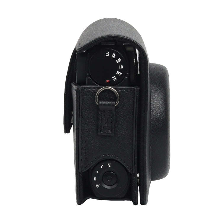 For Fujifilm Instax mini 99 Full Body Camera PU Leather Case Bag with Strap (Black)