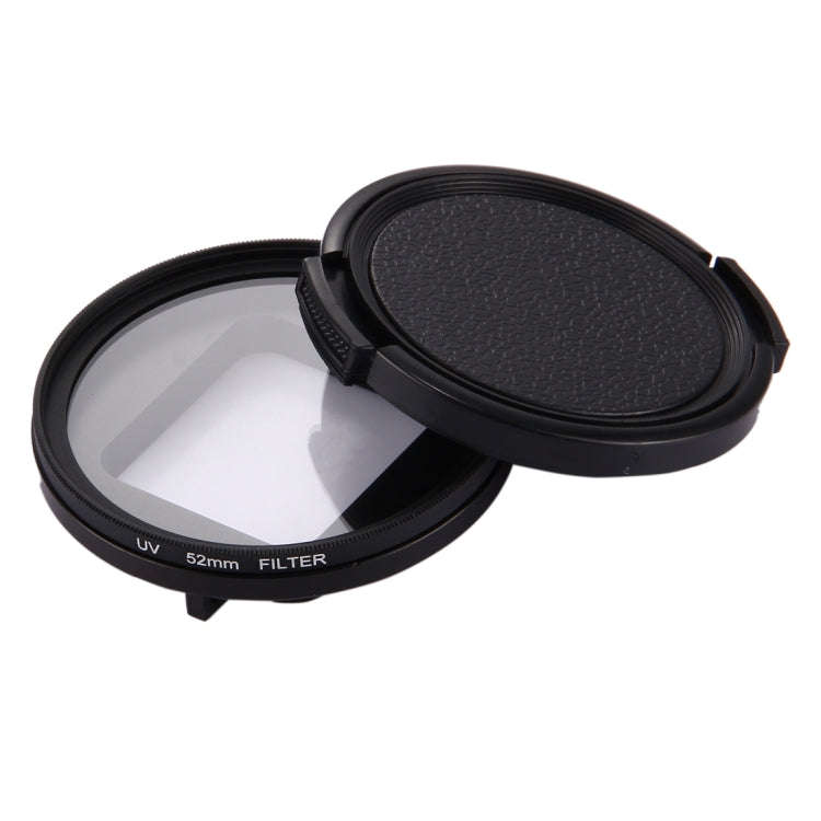52mm 3 in 1 Round Circle UV Lens Filter with Cap for GoPro HERO7 Black/6 /5