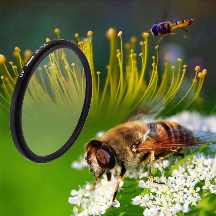 58mm 3 in 1 Round Circle UV Lens Filter with Cap for GoPro HERO7 Black/6 /5