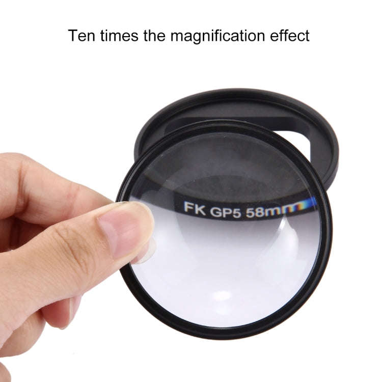 58mm 2 in 1 10X Close-Up Lens Filter for GoPro HERO7 Black/6 /5