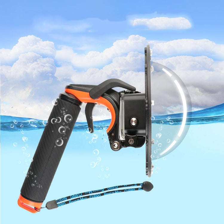Shutter Trigger + Dome Port Lens Transparent Cover + Floating Hand Grip Diving Buoyancy Stick wit...