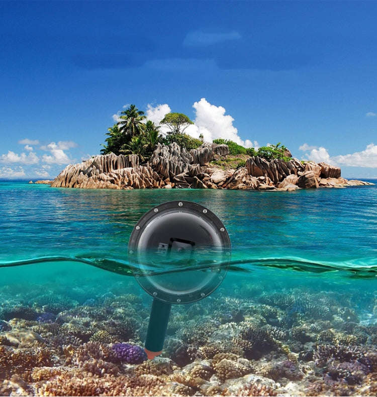 Shutter Trigger + Dome Port Lens Transparent Cover + Floating Hand Grip Diving Buoyancy Stick wit...