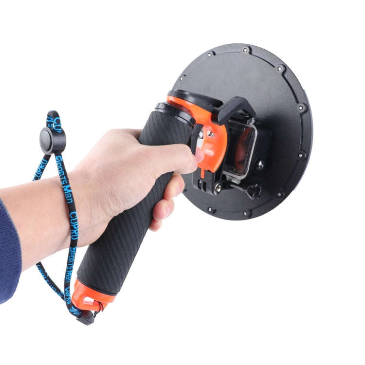 Shutter Trigger + Dome Port Lens Transparent Cover + Floating Hand Grip Diving Buoyancy Stick wit...
