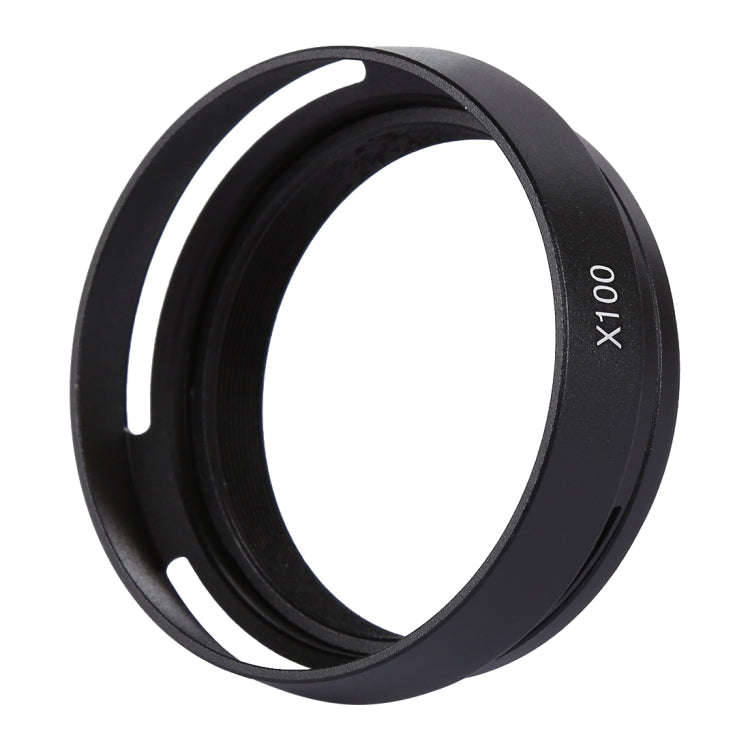 49mm Metal Vented Lens Hood for Fujifilm X100(Black)