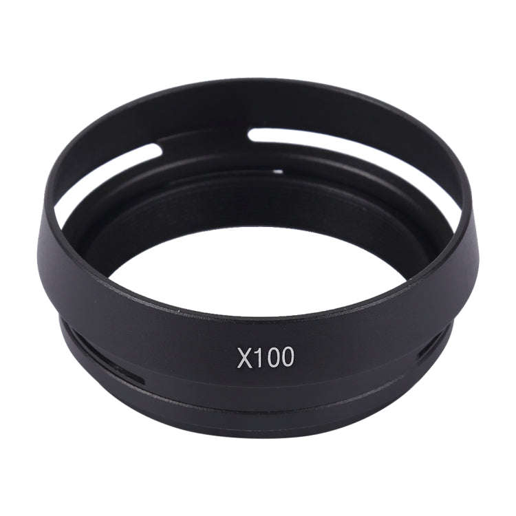 49mm Metal Vented Lens Hood for Fujifilm X100(Black)