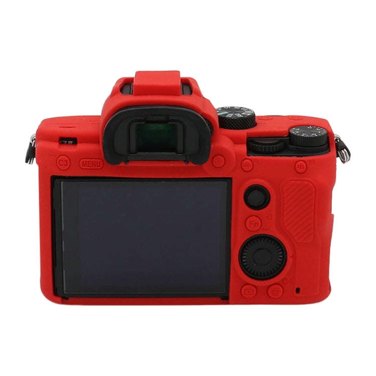 For Sony A7 III / ILCE-7M3 / A7R III Soft Silicone Protective Case(Red)