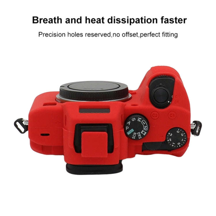 For Sony A7 III / ILCE-7M3 / A7R III Soft Silicone Protective Case(Red)