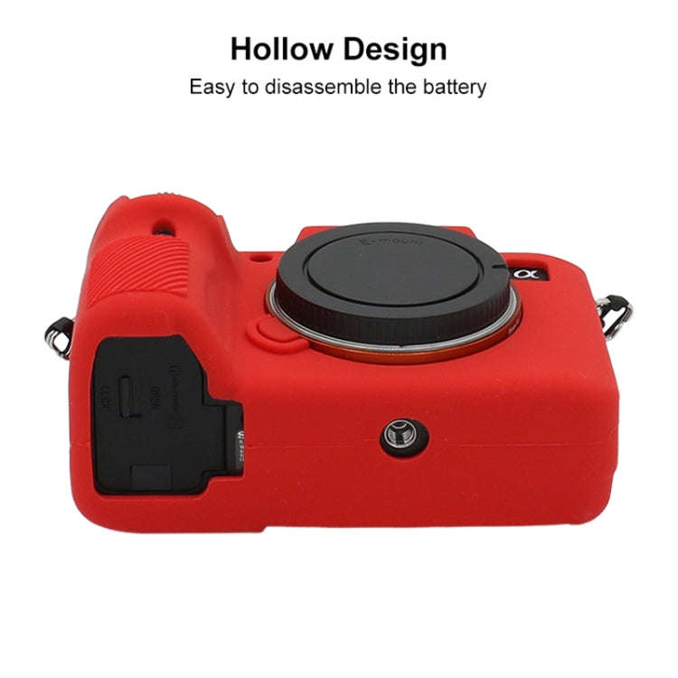For Sony A7 III / ILCE-7M3 / A7R III Soft Silicone Protective Case(Red)