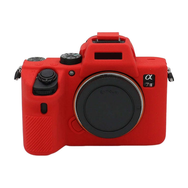 For Sony A7 III / ILCE-7M3 / A7R III Soft Silicone Protective Case(Red)