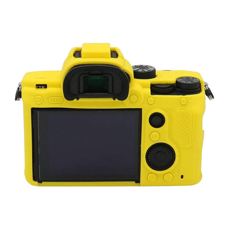 For Sony A7 III / ILCE-7M3 / A7R III Soft Silicone Protective Case(Yellow)