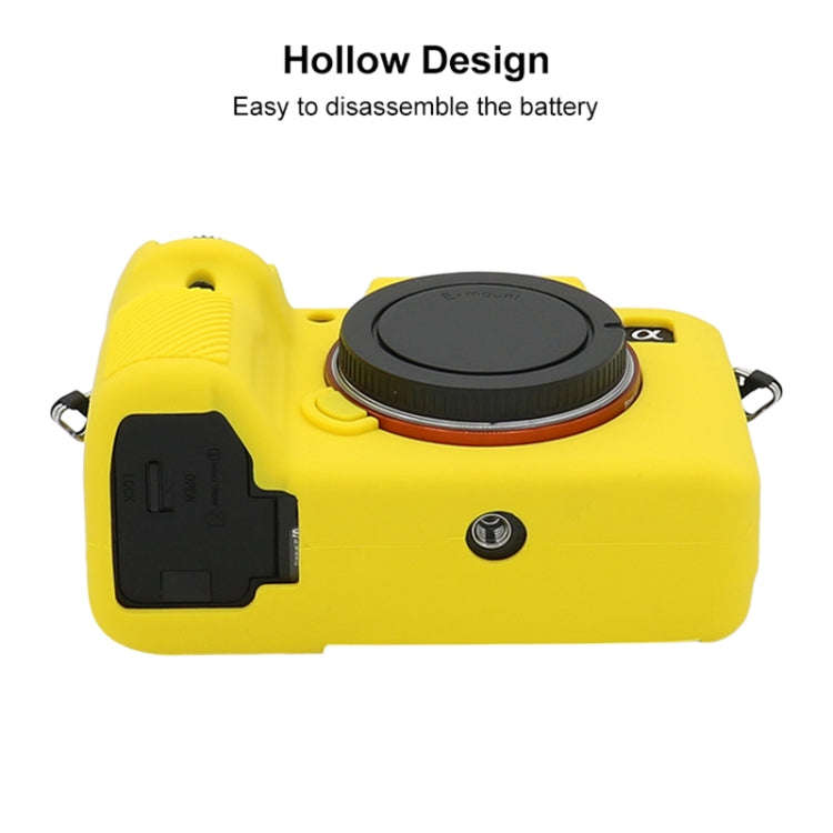 For Sony A7 III / ILCE-7M3 / A7R III Soft Silicone Protective Case(Yellow)