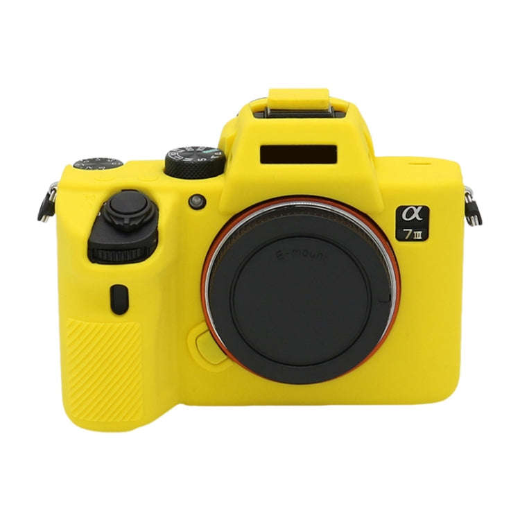 For Sony A7 III / ILCE-7M3 / A7R III Soft Silicone Protective Case(Yellow)