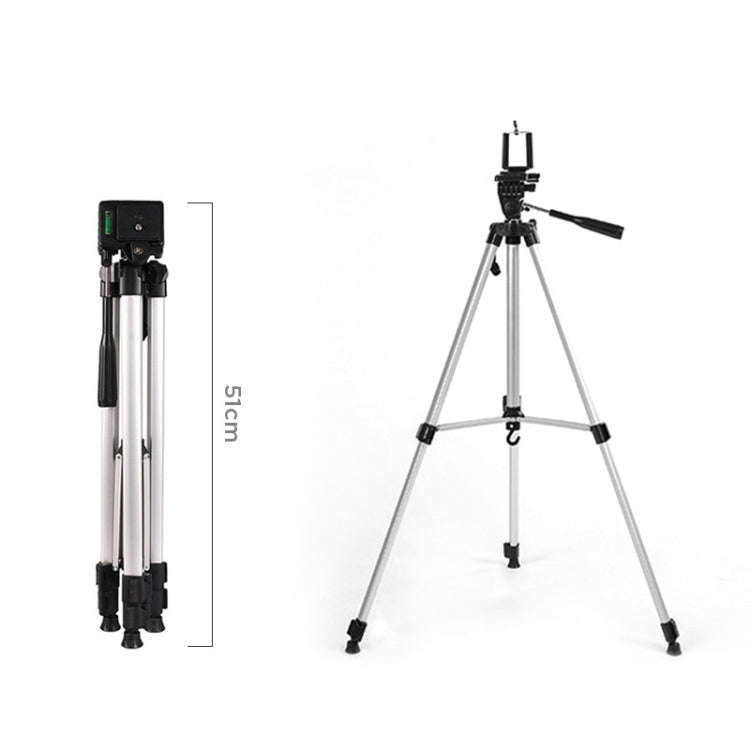 Live Broadcast Tripod 3-Section Folding Legs Aluminum Alloy Tripod Mount with U-Shape Three-Dimen...