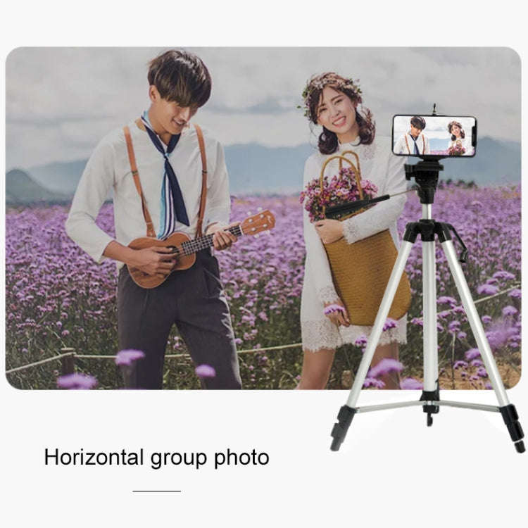 Live Broadcast Tripod 3-Section Folding Legs Aluminum Alloy Tripod Mount with U-Shape Three-Dimen...