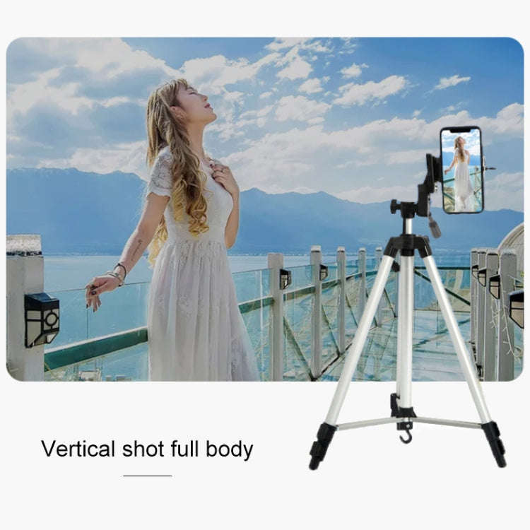 Live Broadcast Tripod 3-Section Folding Legs Aluminum Alloy Tripod Mount with U-Shape Three-Dimen...