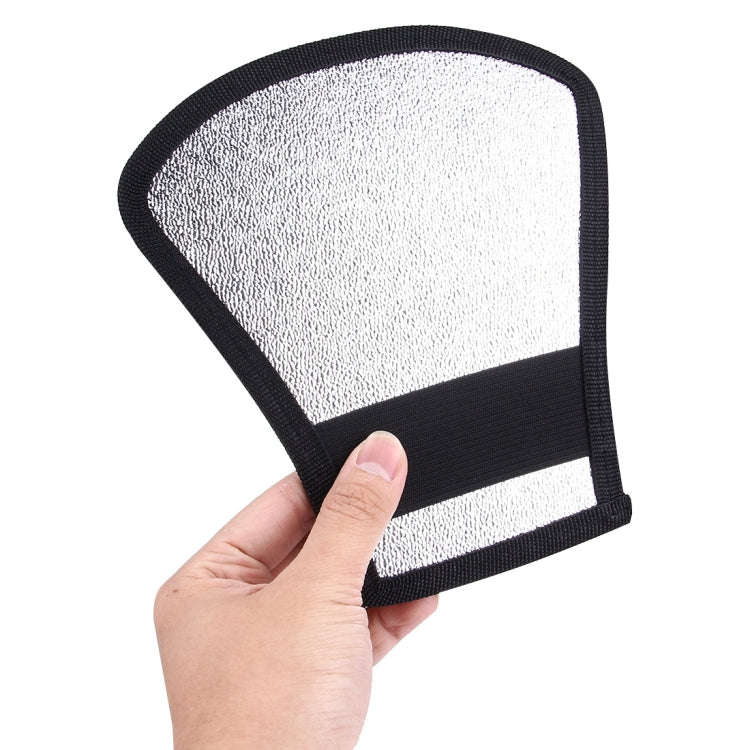 2 in 1 (Silver / White) Fan-shaped Folding Reflector Board, Size: 20.0 x 18.5 x 10.5 cm