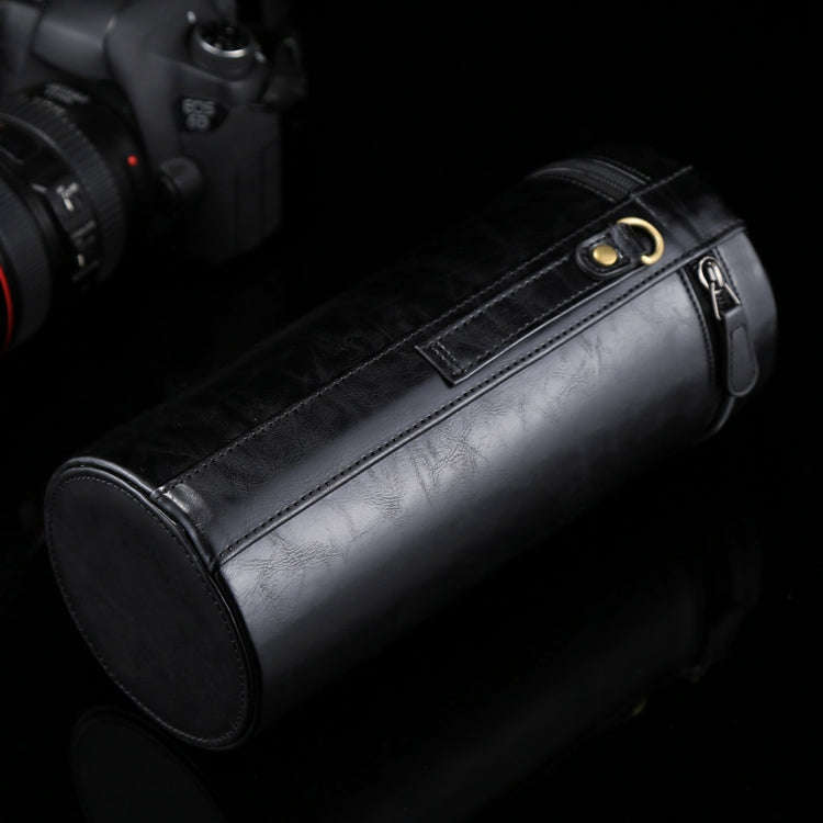 Extra Large Lens Case Zippered PU Leather Pouch Box for DSLR Camera Lens, Size: 24.5*10.5*10.5cm(...