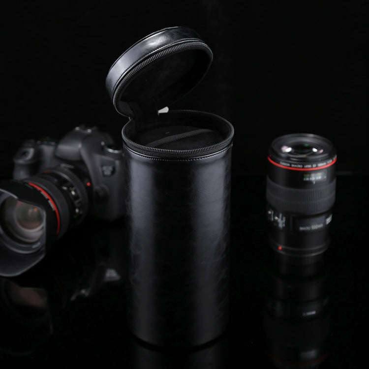 Extra Large Lens Case Zippered PU Leather Pouch Box for DSLR Camera Lens, Size: 24.5*10.5*10.5cm(...