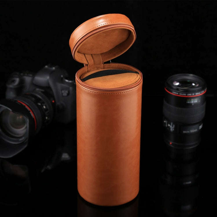 Extra Large Lens Case Zippered PU Leather Pouch Box for DSLR Camera Lens, Size: 24.5*10.5*10.5cm(...