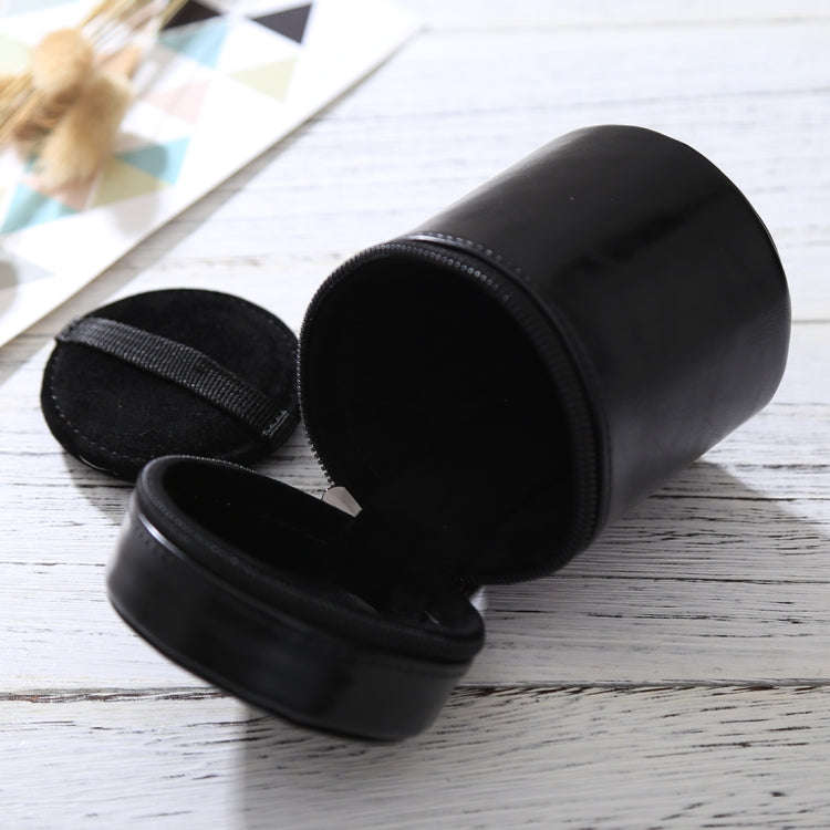 Small Lens Case Zippered PU Leather Pouch Box for DSLR Camera Lens, Size: 11x8x8cm(Black)