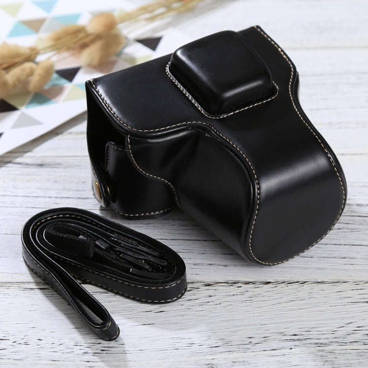 Full Body Camera PU Leather Case Bag with Strap for Olympus EPL7 / EPL8 (Black)