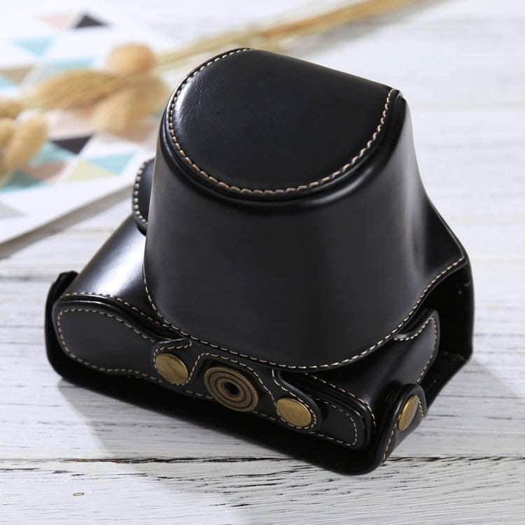 Full Body Camera PU Leather Case Bag with Strap for Olympus EPL7 / EPL8 (Black)