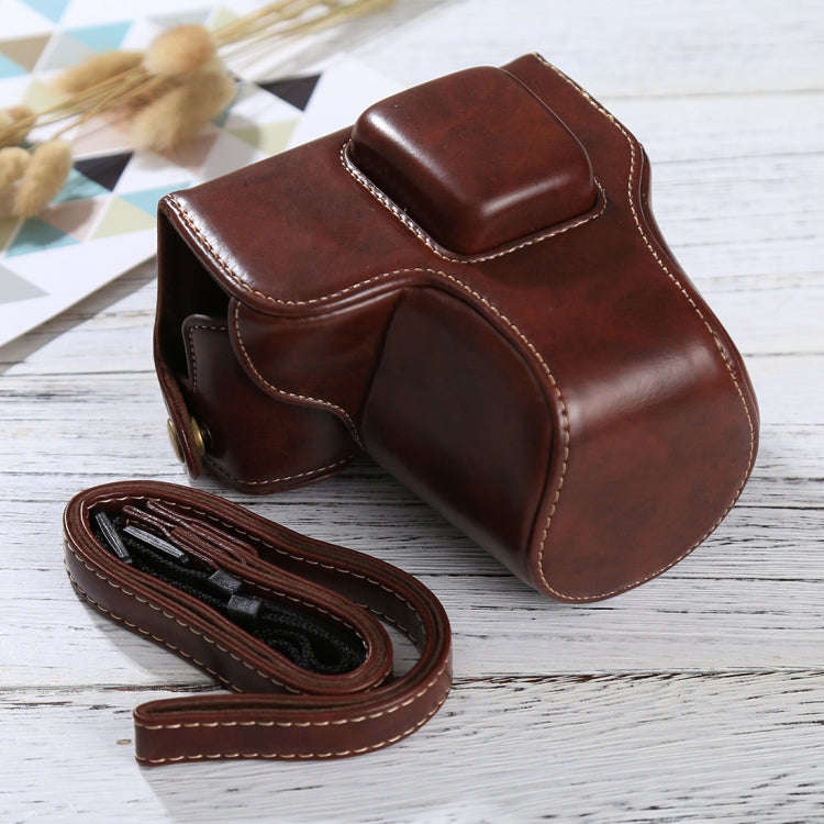 Full Body Camera PU Leather Case Bag with Strap for Olympus EPL7 / EPL8 (Coffee)