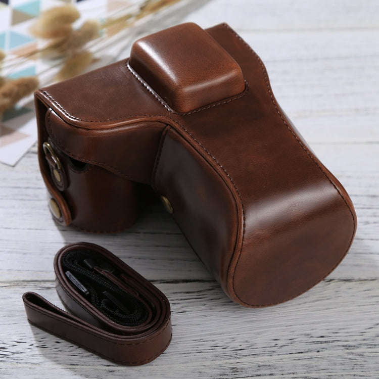 Full Body Camera PU Leather Case Bag with Strap for Samsung NX300(Coffee)