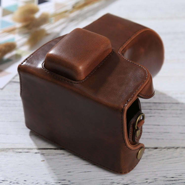 Full Body Camera PU Leather Case Bag with Strap for Samsung NX300(Coffee)