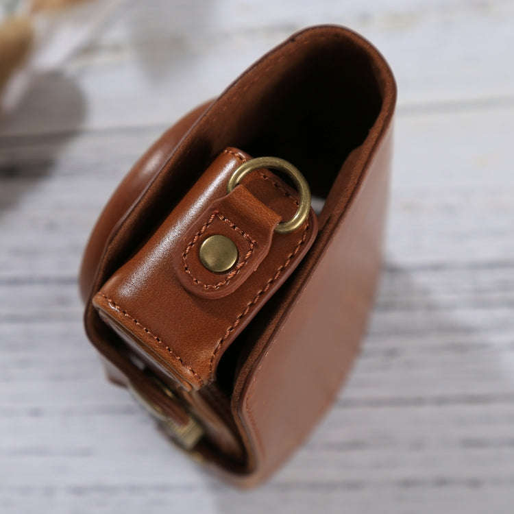 Full Body Camera PU Leather Case Bag with Strap for Canon PowerShot SX730 HS / SX720 HS (Brown)