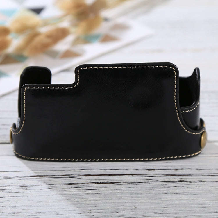 1/4 inch Thread PU Leather Camera Half Case Base for FUJIFILM X-E3(Black)