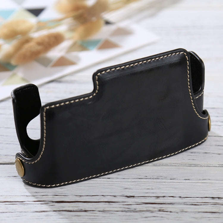 1/4 inch Thread PU Leather Camera Half Case Base for FUJIFILM X-E3(Black)