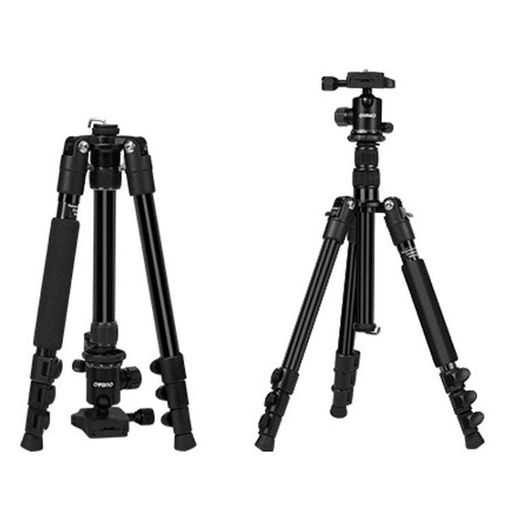 TRIOPO K2508S+B1S Adjustable Portable  Aluminum Alloy Tripod with Ball Head for SLR Camera(Black)