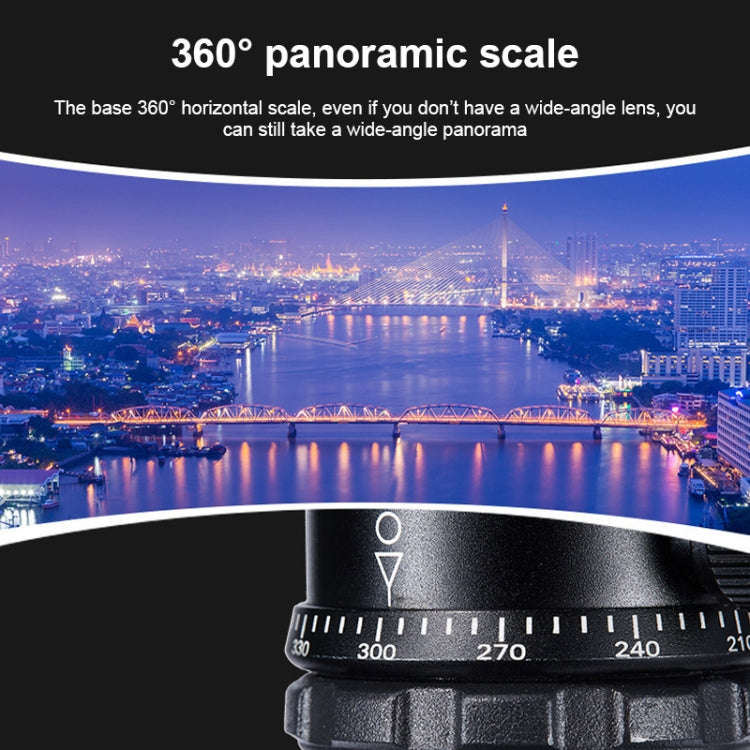 TRIOPO K2508S+B1S Adjustable Portable  Aluminum Alloy Tripod with Ball Head for SLR Camera(Black)