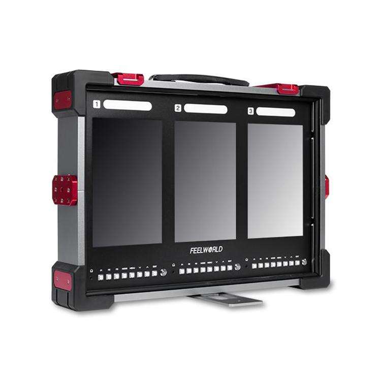 FEELWORLD PS101 Triple 10.1-inch Vertical Dispaly Carry-on Monitor High Brightness 1000nit Portab...