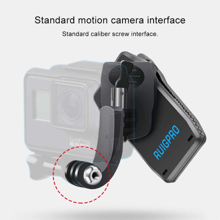RUIGPRO 360 Degree Rotation J-Type Backpack Rec-Mounts Clip Clamp Mount with Screw for GoPro HERO...
