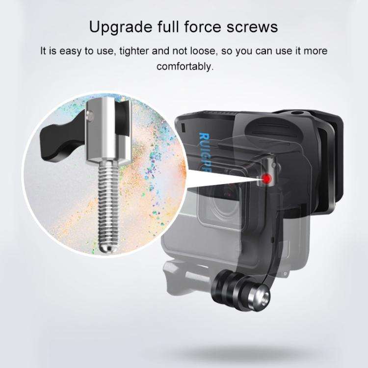 RUIGPRO 360 Degree Rotation J-Type Backpack Rec-Mounts Clip Clamp Mount with Screw for GoPro HERO...