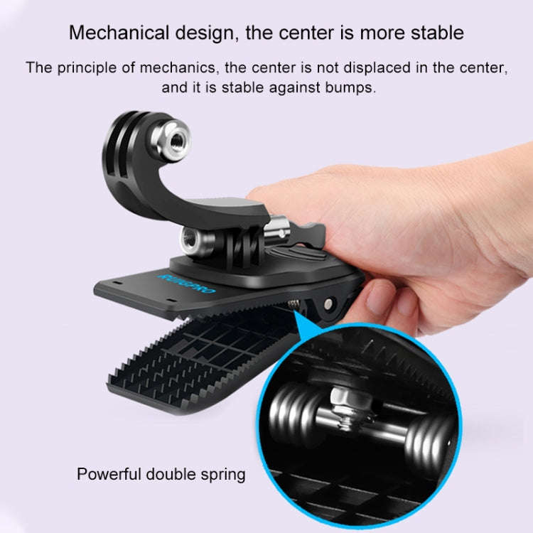 RUIGPRO 360 Degree Rotation J-Type Backpack Rec-Mounts Clip Clamp Mount with Screw for GoPro HERO...