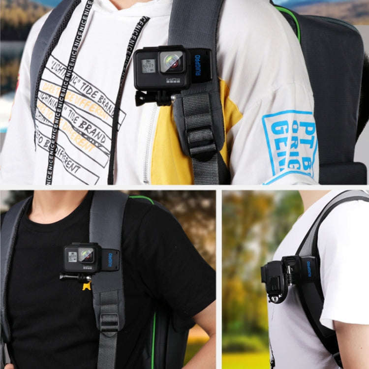 RUIGPRO 360 Degree Rotation J-Type Backpack Rec-Mounts Clip Clamp Mount with Screw for GoPro HERO...