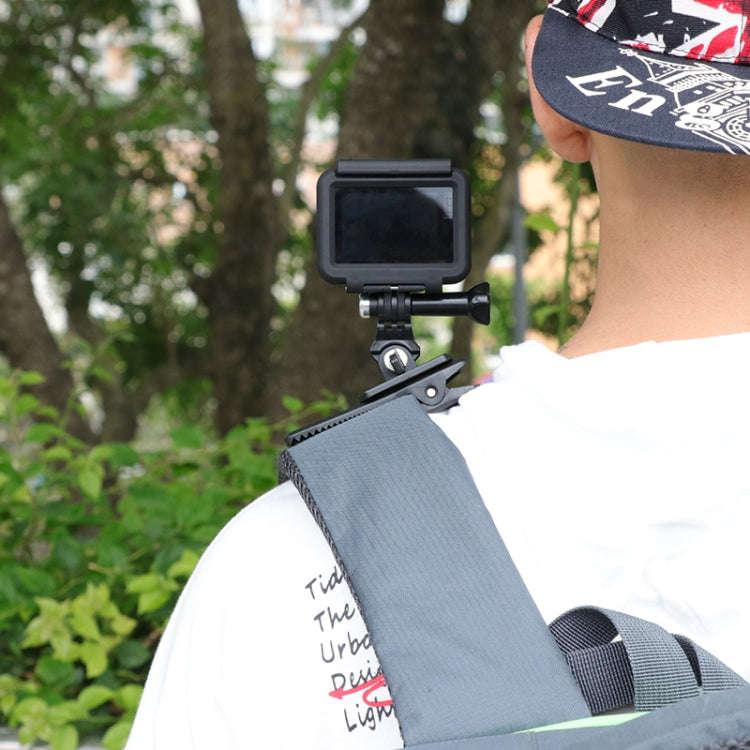 RUIGPRO 360 Degree Rotation J-Type Backpack Rec-Mounts Clip Clamp Mount with Screw for GoPro HERO...