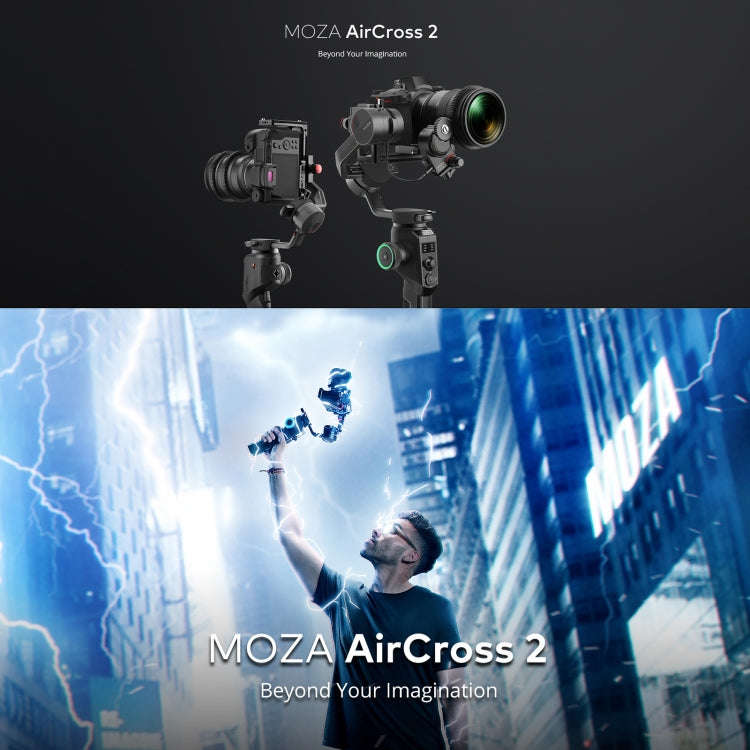 MOZA AirCross 2 Standard 3 Axis Handheld Gimbal Stabilizer for DSLR Camera, Load: 3.2kg(Black)