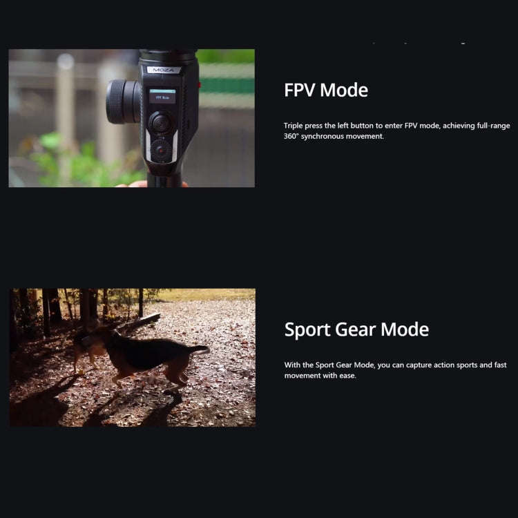 MOZA AirCross 2 Standard 3 Axis Handheld Gimbal Stabilizer for DSLR Camera, Load: 3.2kg(Black)